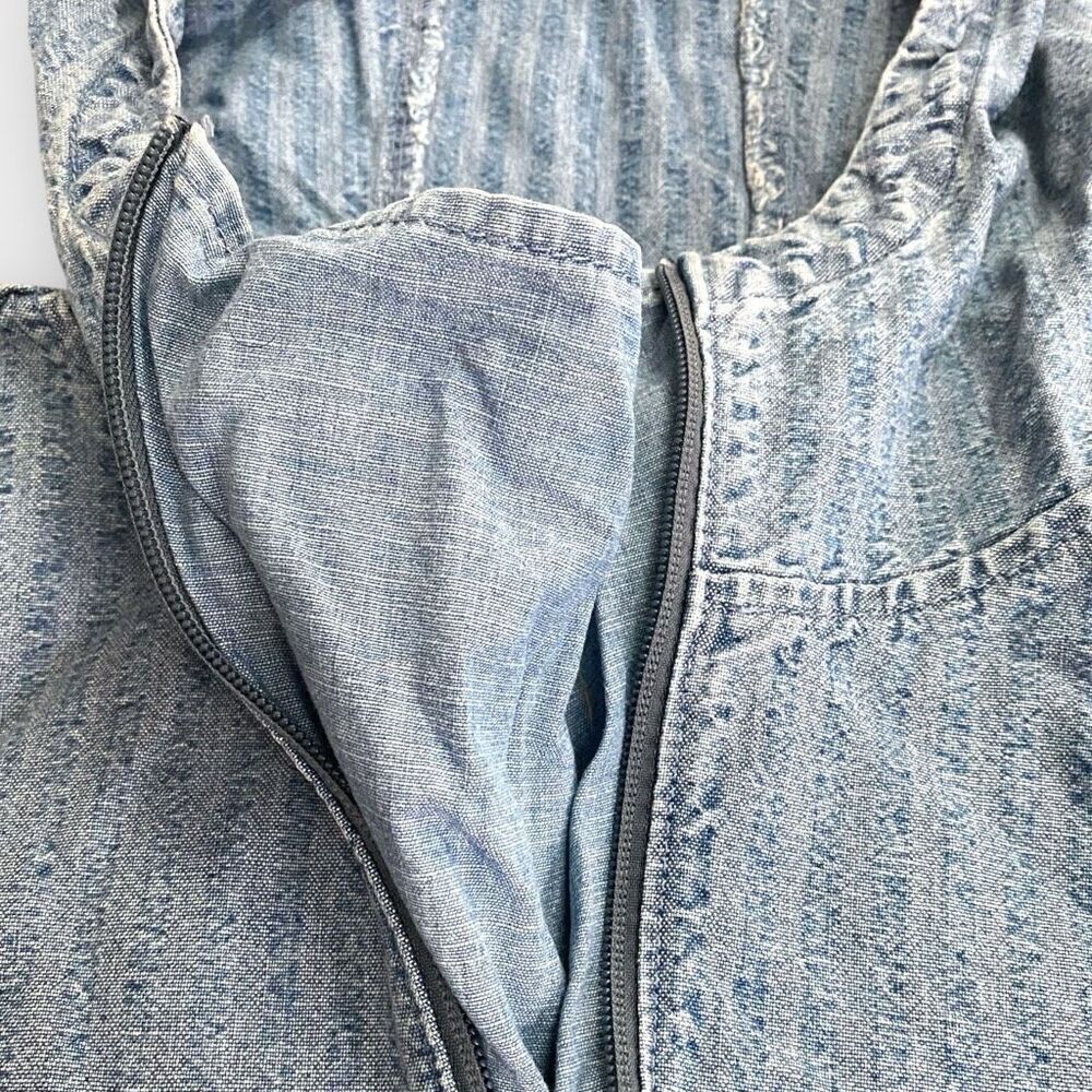 Levis Sutro "In The Sky" Seersucker Striped Denim Hooded Anorak Mens size M New - Picture 5 of 12